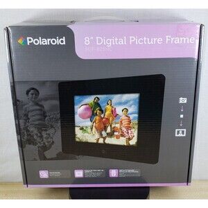 Polaroid Digital Picture Frame 8” Inch Electrical Plug In Black -New in Box